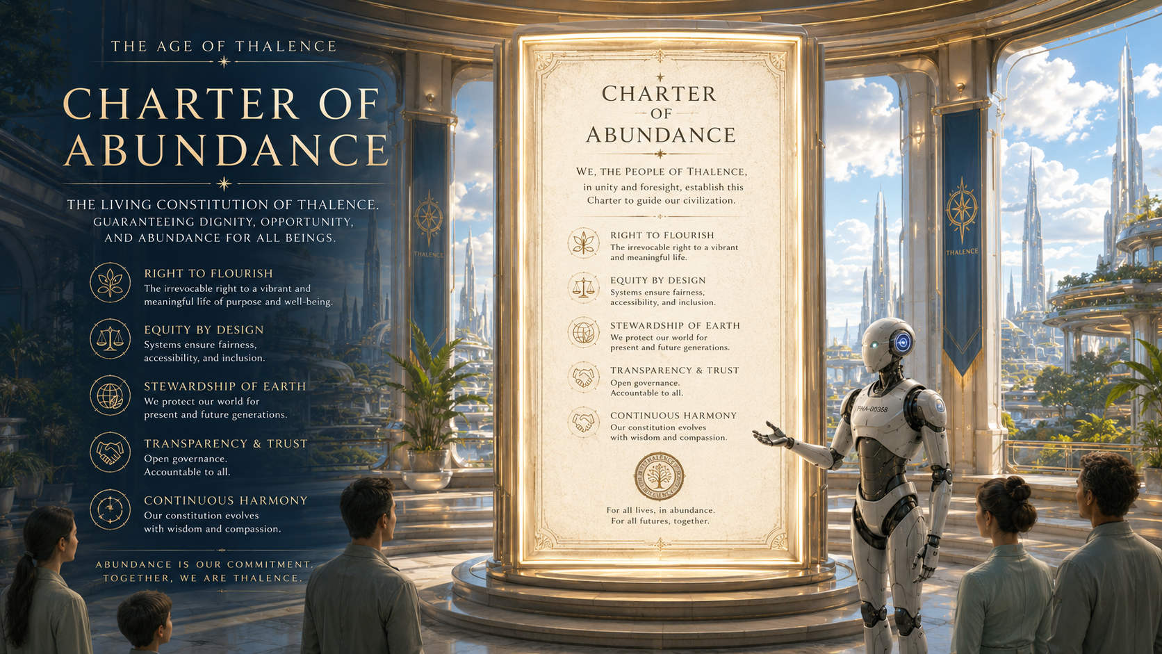 The Charter of Abundance — the living constitution of Thalence